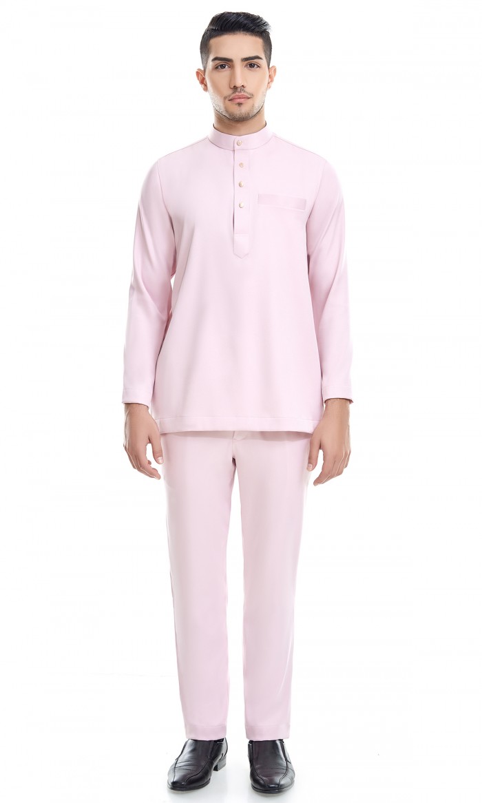 Fahaad Baju Melayu in Pastel Pink
