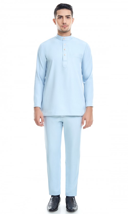 Fahaad Baju Melayu in Light Baby Blue