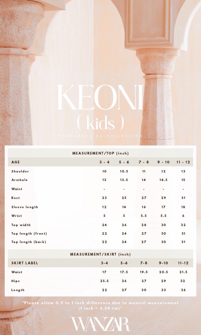 Keoni Kurung Kids in Soft Beige