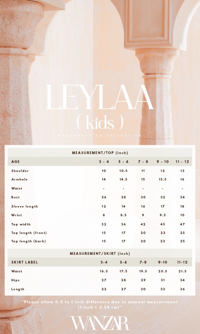 Leylaa Kurung Kids in Pastel Rose