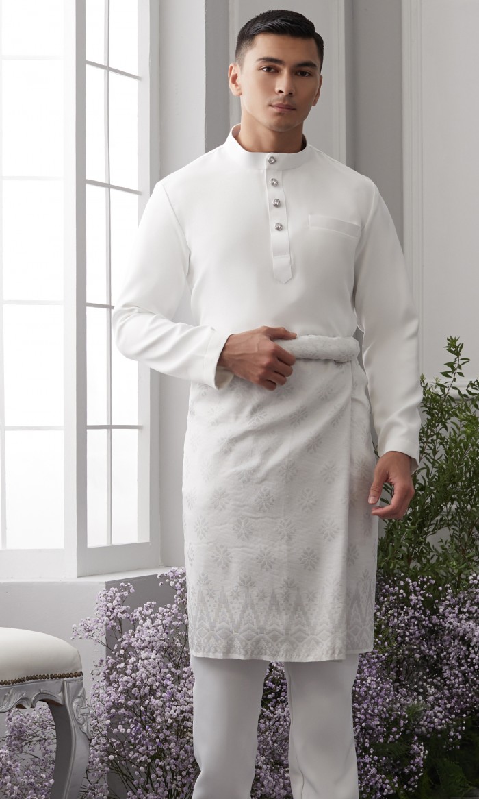 Mansour Baju Melayu in Off White
