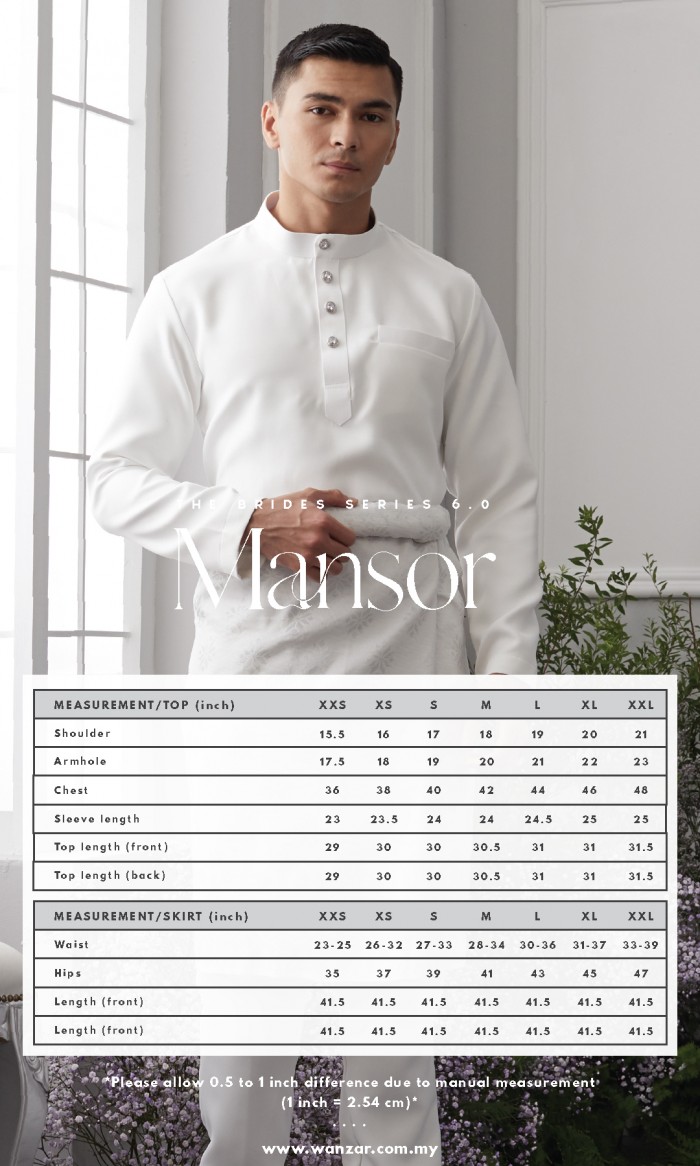 Mansour Baju Melayu in Off White