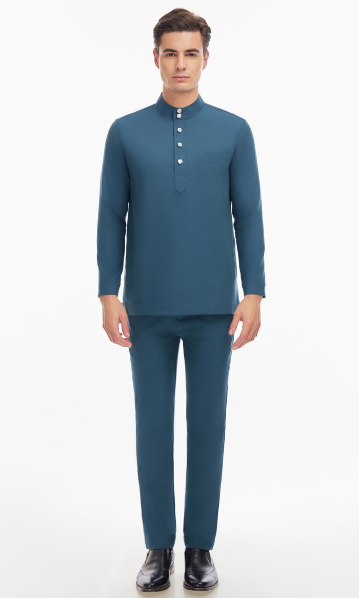 Harraz Baju Melayu in Prussian Blue