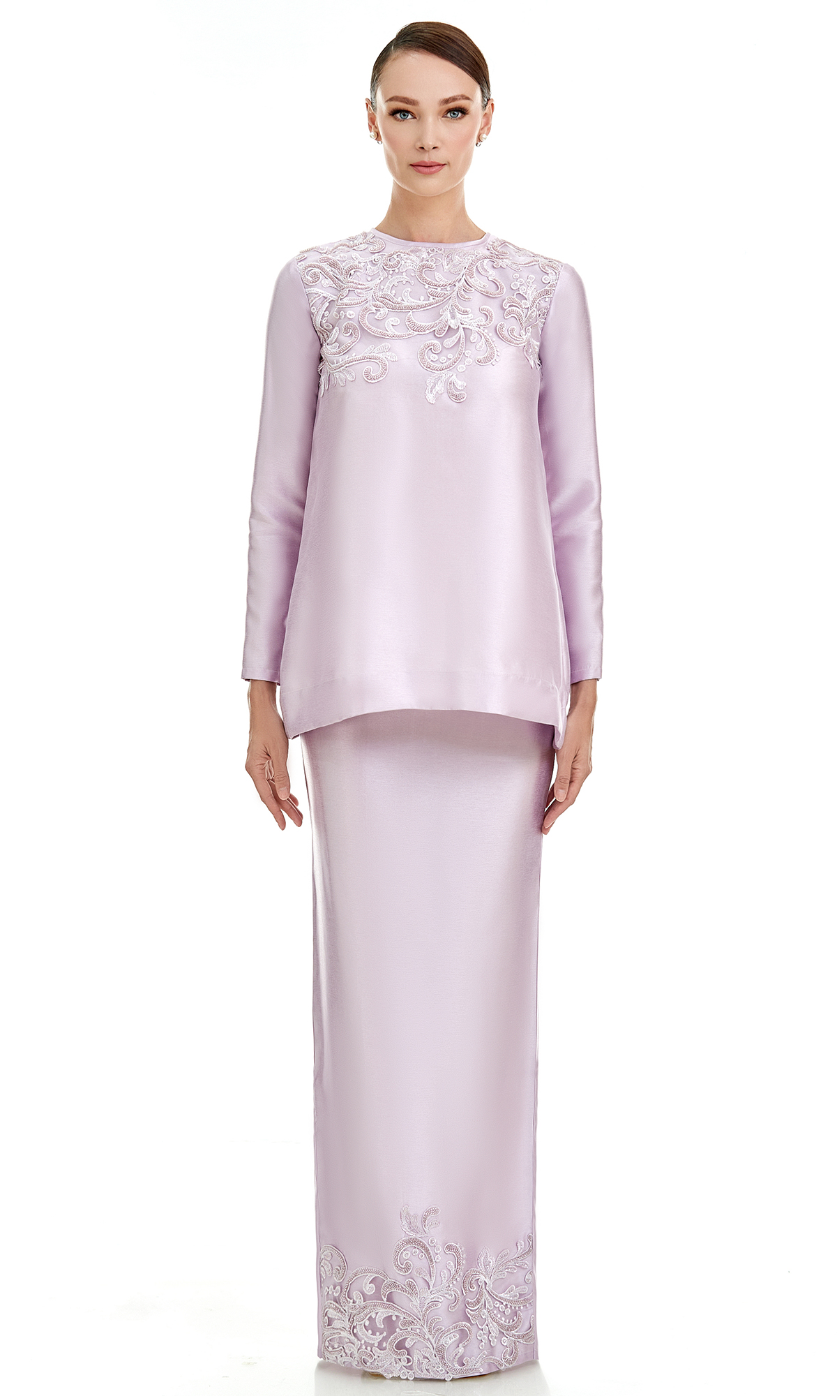 Baju kurung hot sale lace purple